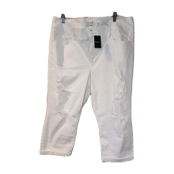 Torrid Jegging Crop Jeans Size 22 White NWT - Picture 4 of 8